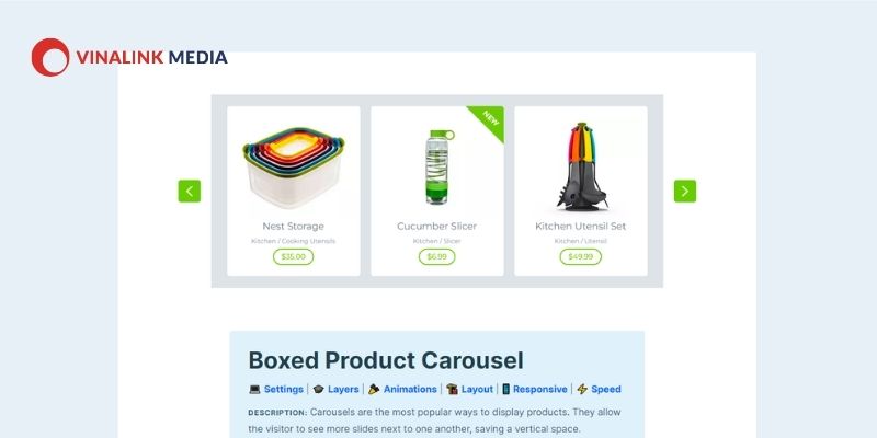 Bố cục web dạng hình hộp